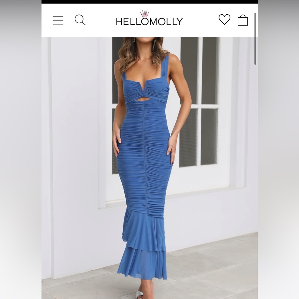 Xs Party Pal Midi dress in blue from Hello Molly.